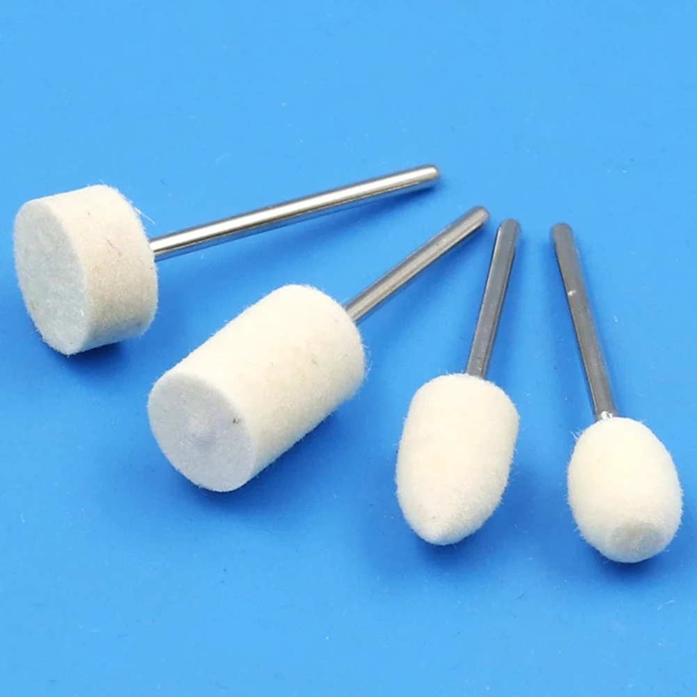 12 Pcs Wool Polishing Head W/ 2.35mm Shank Engraver Abrasive Tools Polishing Buffing Wheel Grinding Head Grinder Bit