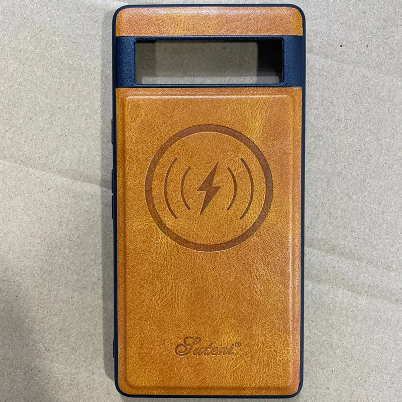 Luxury Hybrid Retro Leather Shockproof Back Case with Magnet