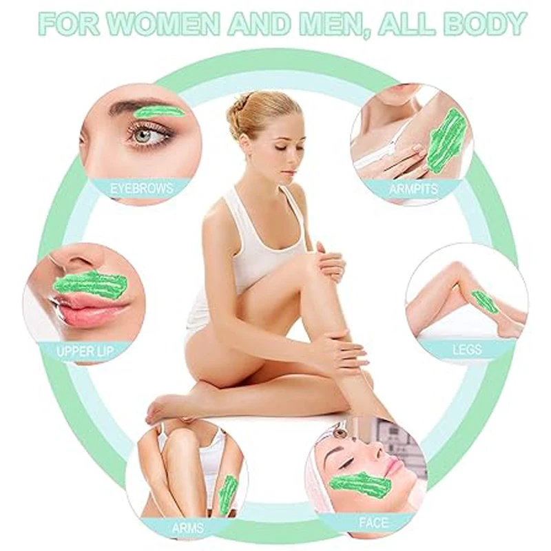 Hard Wax Beads Wax Beans For Hair Removal Sensitive Skin With Tea Tree Formula For Full Body Facial Brazilian Bikini