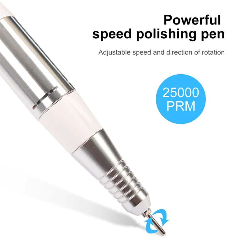 Professional Electric Nail Drill Manicure Nail File, Drill Gel Polish Removal Tool Low Noise Cutter Nail File 3
