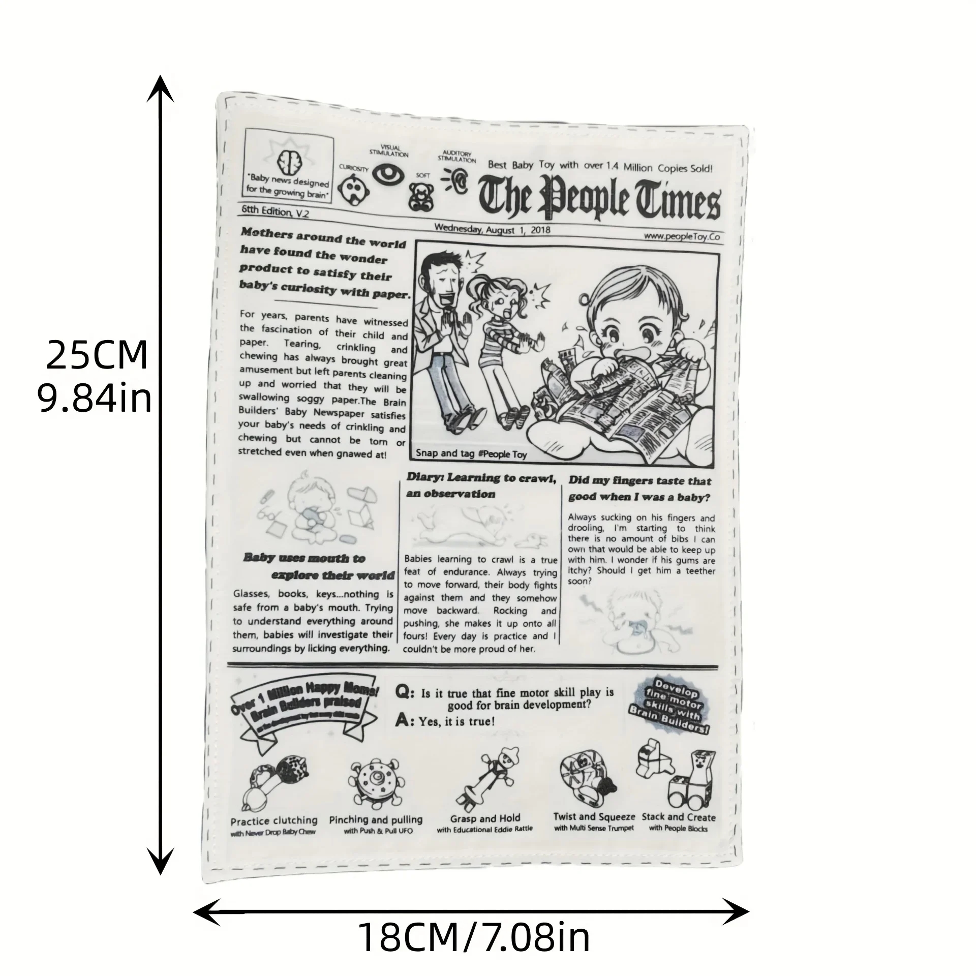 Pet Dog Newspaper Toy, Chew Durable Squeaky Toy Interactive Dog Teeth Molar Toys 6