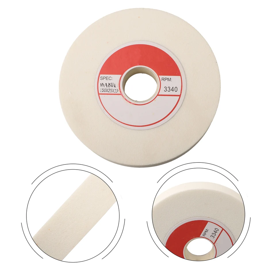 Meule Abrasive 150 Mm Corindon Chromé PA Grain 80 - Pour Meulage De Précision Sur Acier Trempé, Inox Et Outils (vert)