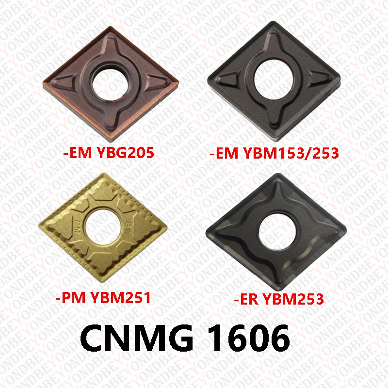 Оригинальные CNMG160608-EM-PM CNMG160612 CNMG160616-ER YBG205 YBM153 YBM253 YBM251, карбидные вставки CNMG 160608 для нержавеющей стали