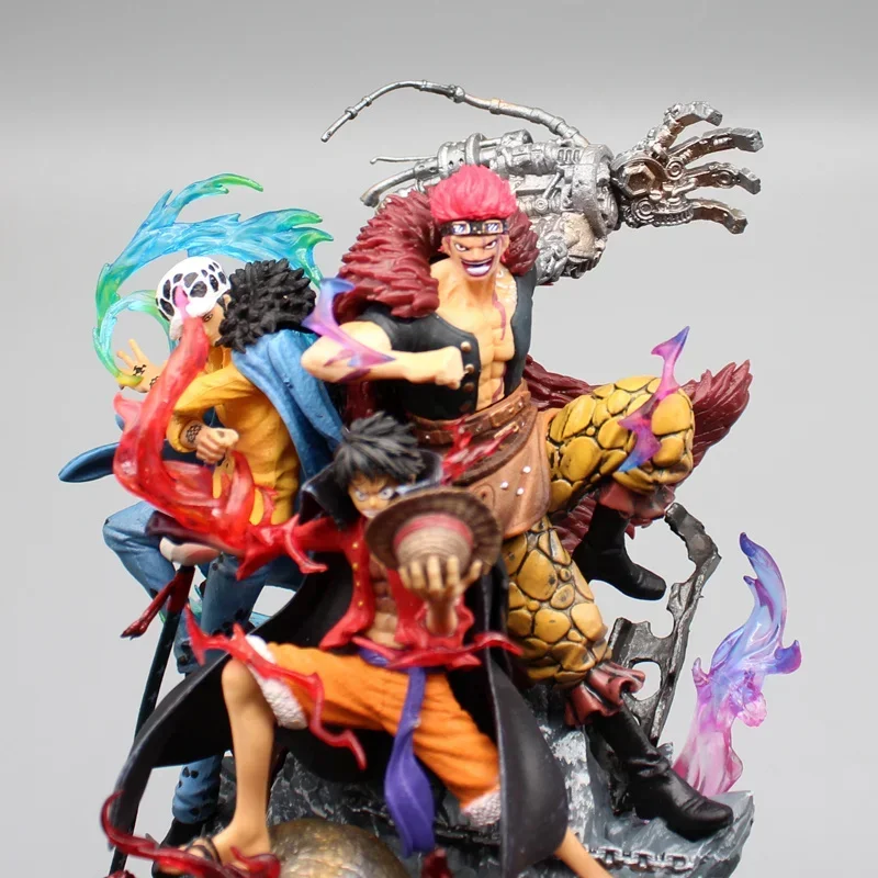 

22cm One Piece Figurine Three Captain Anime Figure Kid Law Luffy Action Pvc Model Statue Doll Collection Decoration Toys Gifts