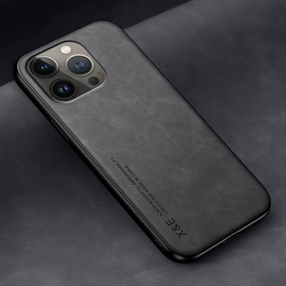 Sleek & Durable Leather Ultrathin Magnetic Case