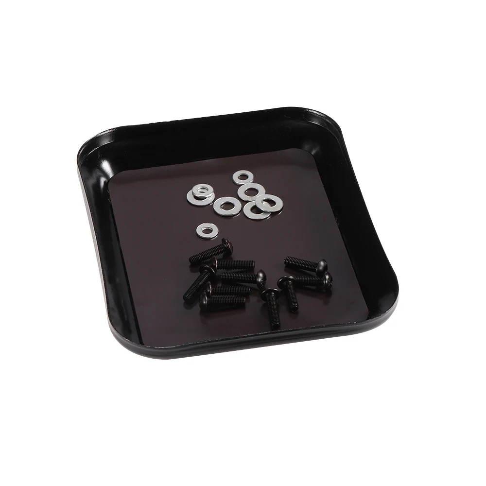 Shaluoman Repair Tool Finishing Box 106*86*12mm Aluminium Magnetic Screw Tray Nut Gasket Storage Tool for RC Crawler Car RC Boat 4