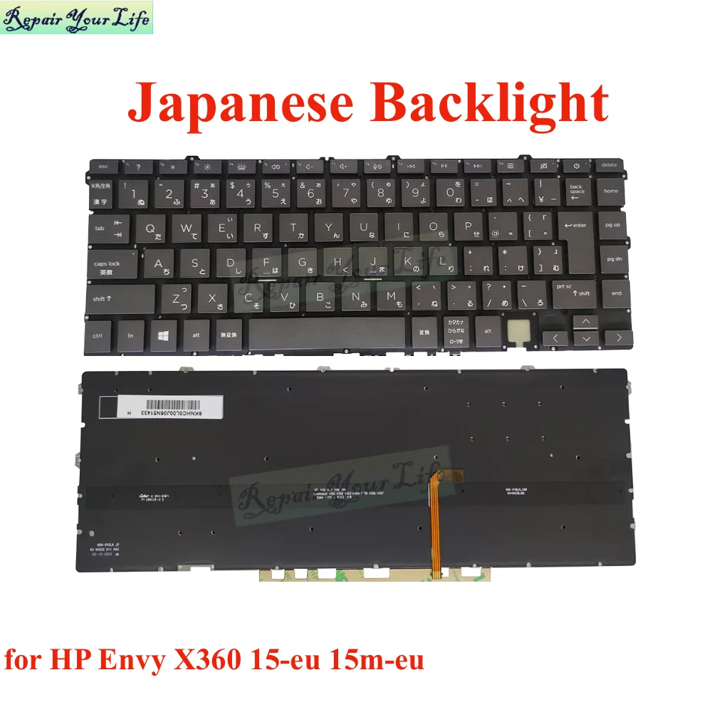 Eua uk la Latin Jpa Teclado Retroiluminado para hp Envy X360 15-ue 15m-ue Tpn149 Tpn-150 15-eu0003ca 15-eu0010ca Eu0013ca Eu0043dx - Imagem 5