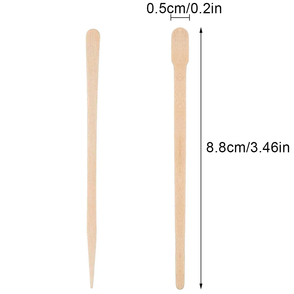 200/100PCS Wooden Hair Removal Stick Face Wax Sticks Depilation Spatula Body Eyebrow Applicator Smooth Tongue Depressor Beauty