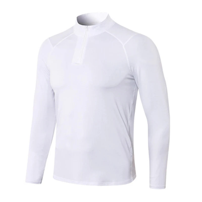 YOUTHUP Men's Long Sleeve 1/4 Zip UV Sun Protection Shirt - Quick Dry Athletic Rash Guard