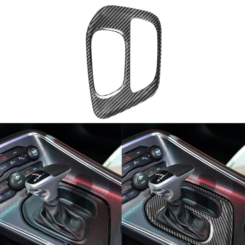 

For Dodge Challenger SRT 2015-2023 Real Carbon Fiber Center Console Gear Shift Panel Cover Trim Interior Accessories