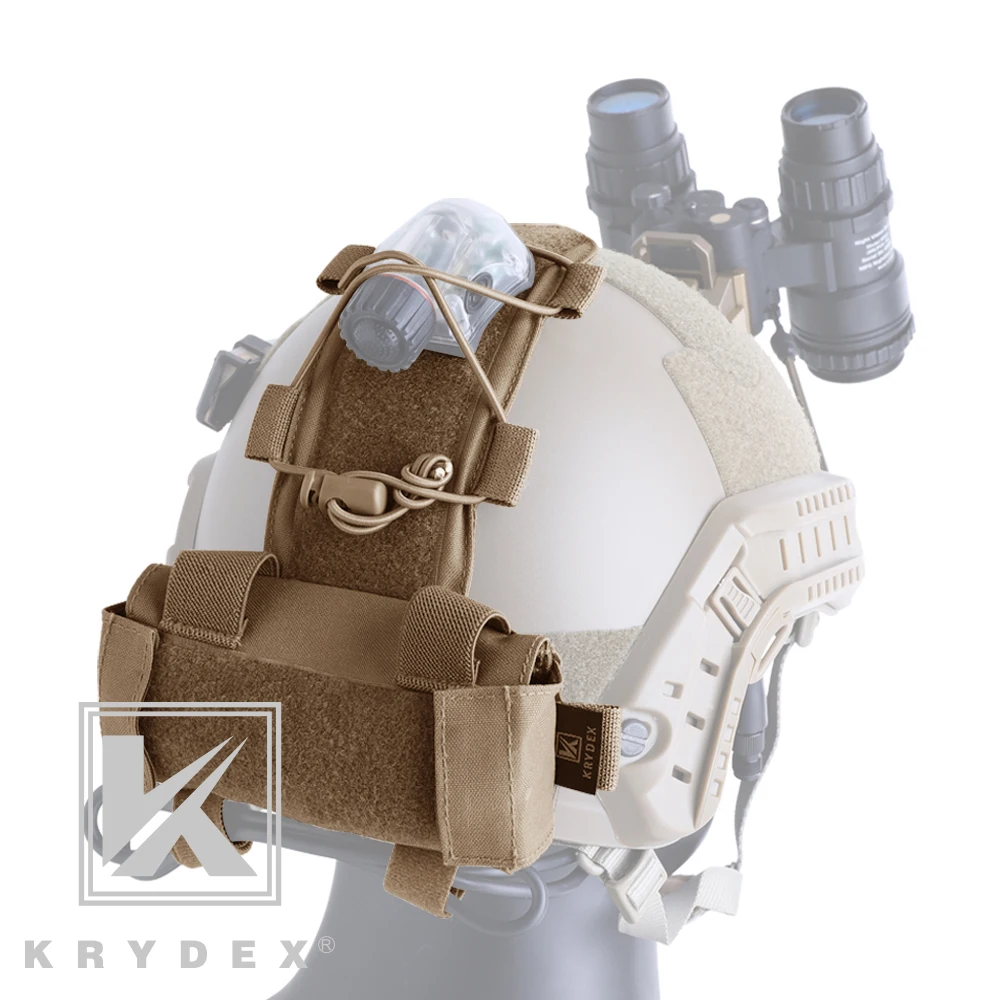 KRYDEX MK1 Tactical Battery Pouch For Combat Helmet Accessory Storage Retention System Counterweight GPNVG-18 Battery Box