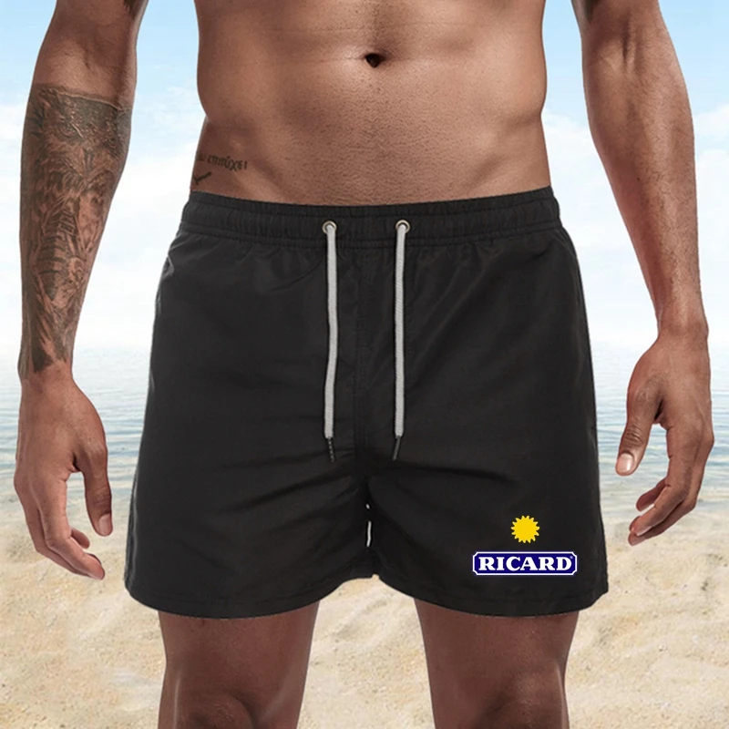 Maillot De Bain Ricard Pour Hommes, Short De Plage, De Planche, De Course, De Sport, De Surf