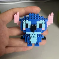 Disney Stitch Building Blocks Anime Kawaii Cartoon mini Action Children's Figures Blocks Bricks Assemble DIY Toys Gift for Kids 2