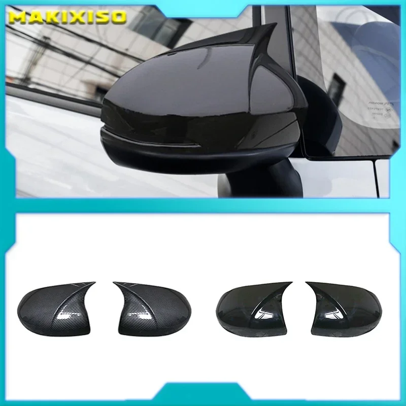

Horn Shape ABS Carbon Fiber Style Rear View Side Mirror Cover Rearview Caps For Honda Fit Jazz GK5 2014-2020