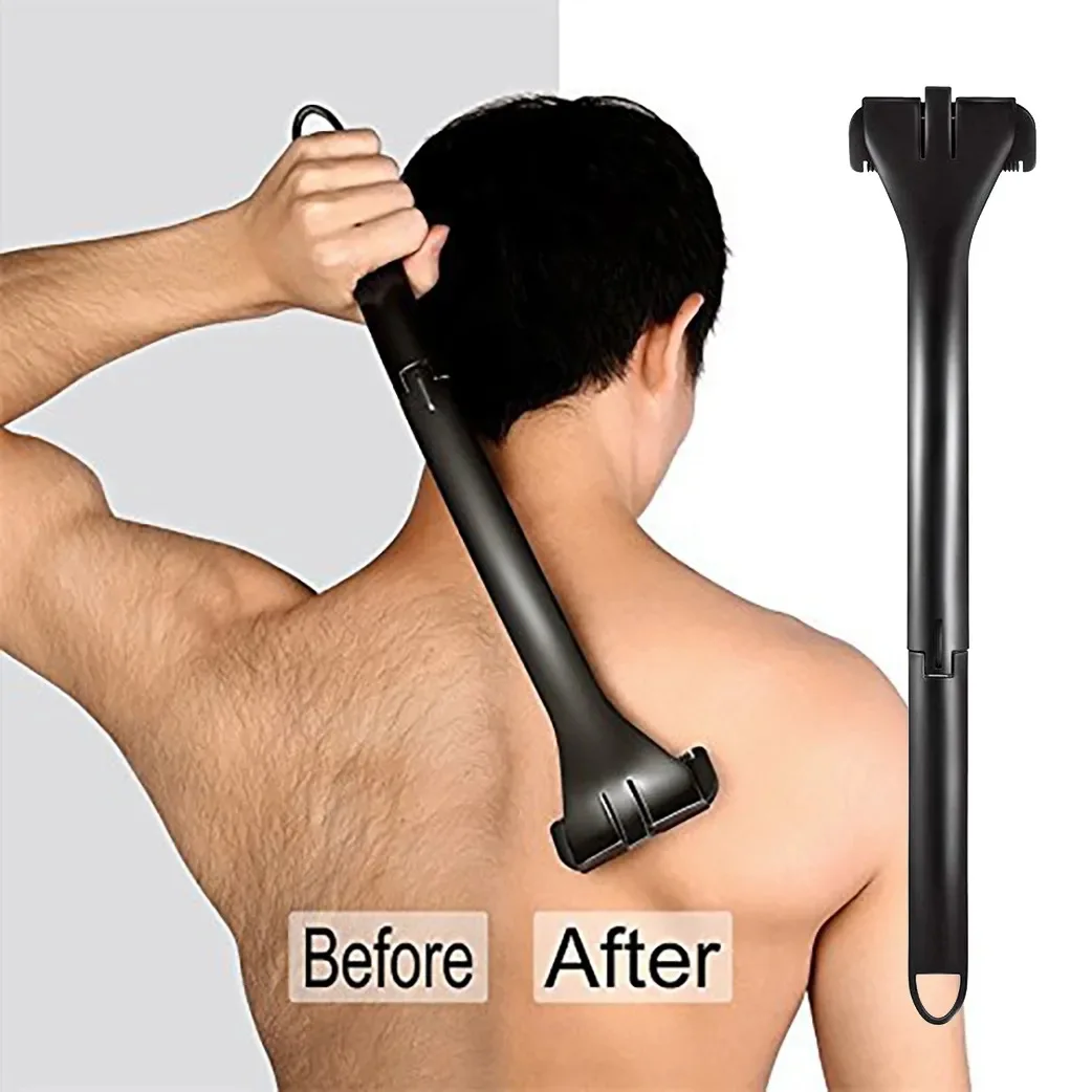 Back shaver handle Cross Border New Men's Back Shaver Manual Folding Back Shaver Long Handle Body Hair Trimmer 2