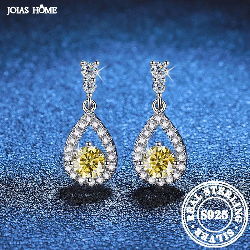 

Серьги-подвески из серебра 925 пробы с муассанитом D-Color