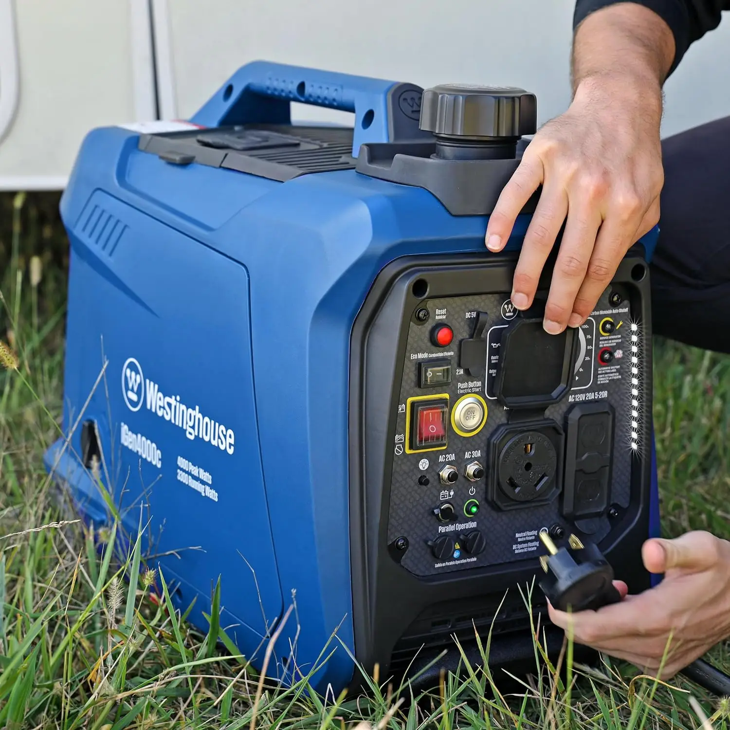 Outdoor Power Equipment 4000 Peak Watt Super Quiet Portable Inverter Generator Remote Electric Start Auto Choke