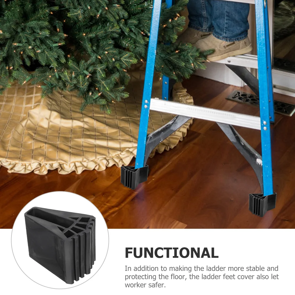 Thick Rubber Ladder Feet Pad Anti Slip Covers Ladder Foot Protector Retractable Feet Construction Tools Scaffolding Parts