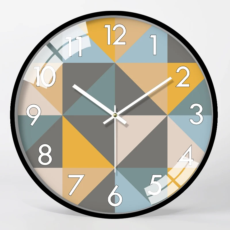 Large Round Metal Wall Clock Style 4  