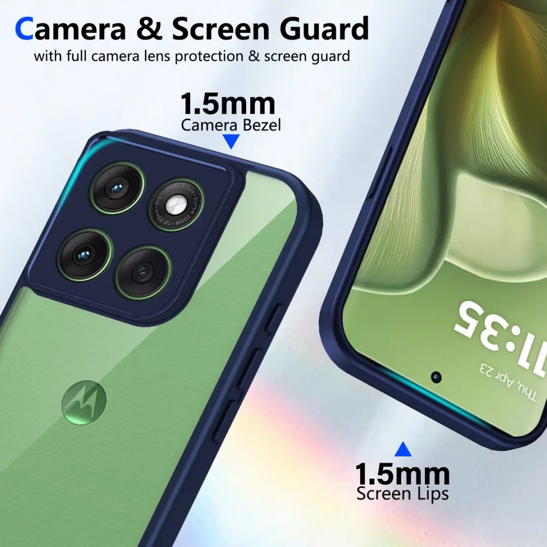 Clear Soft Frame Shockproof Phone Case with Hard Acrylic Shell