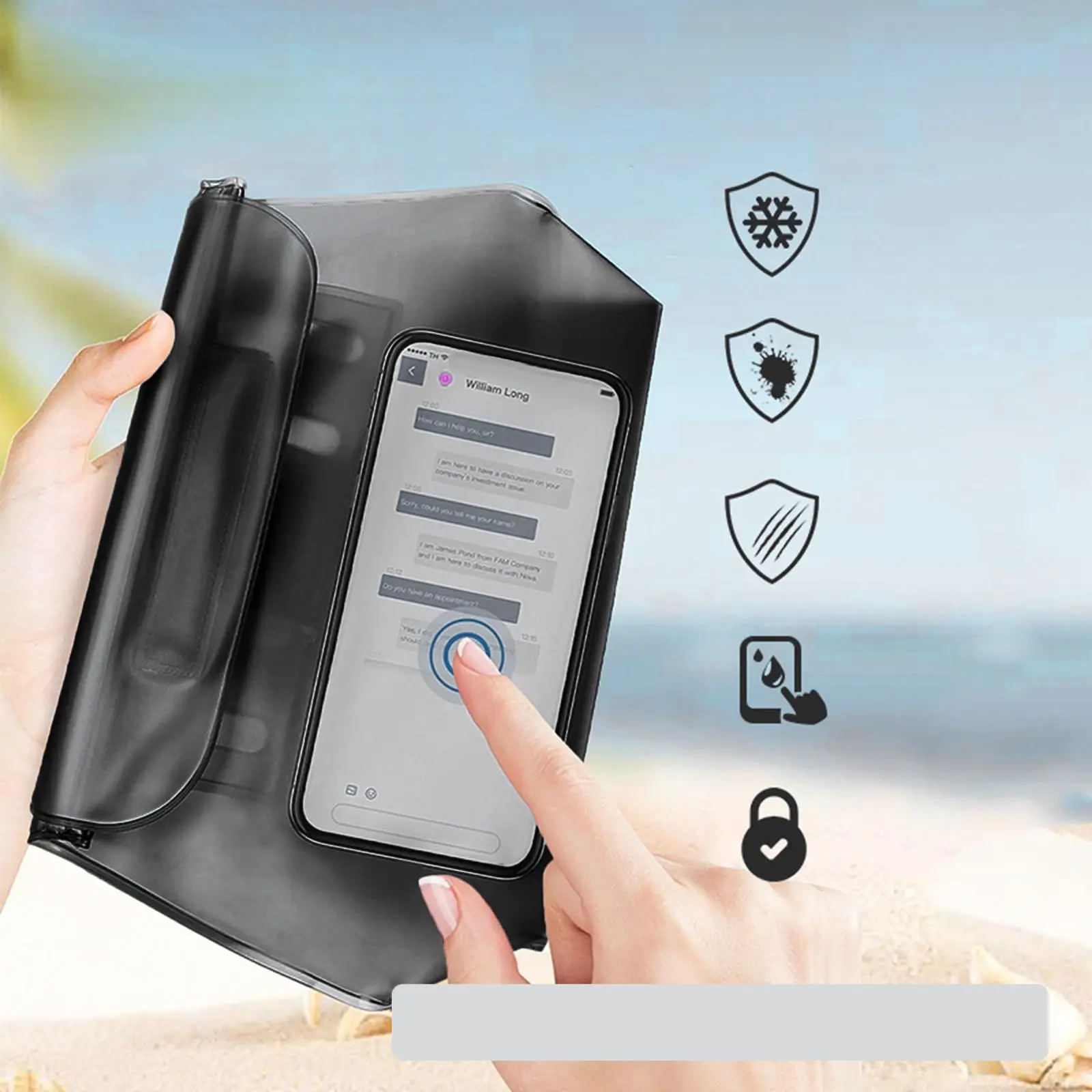 

Waterproof Fanny Pack Screen Touchable Adjustable Strap Large Waist Bag for Men Women Outdoor Activities Diving Swimming Fishing