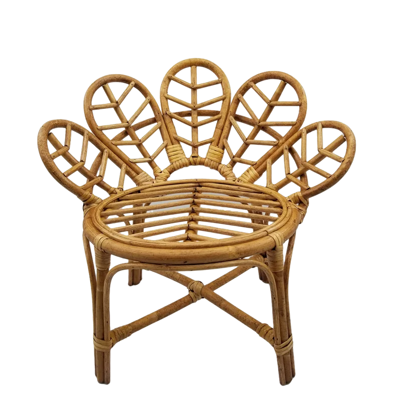 Newborn Photography Props Vintage Bamboo Flower Chair Prop Basket Container Photography Bed