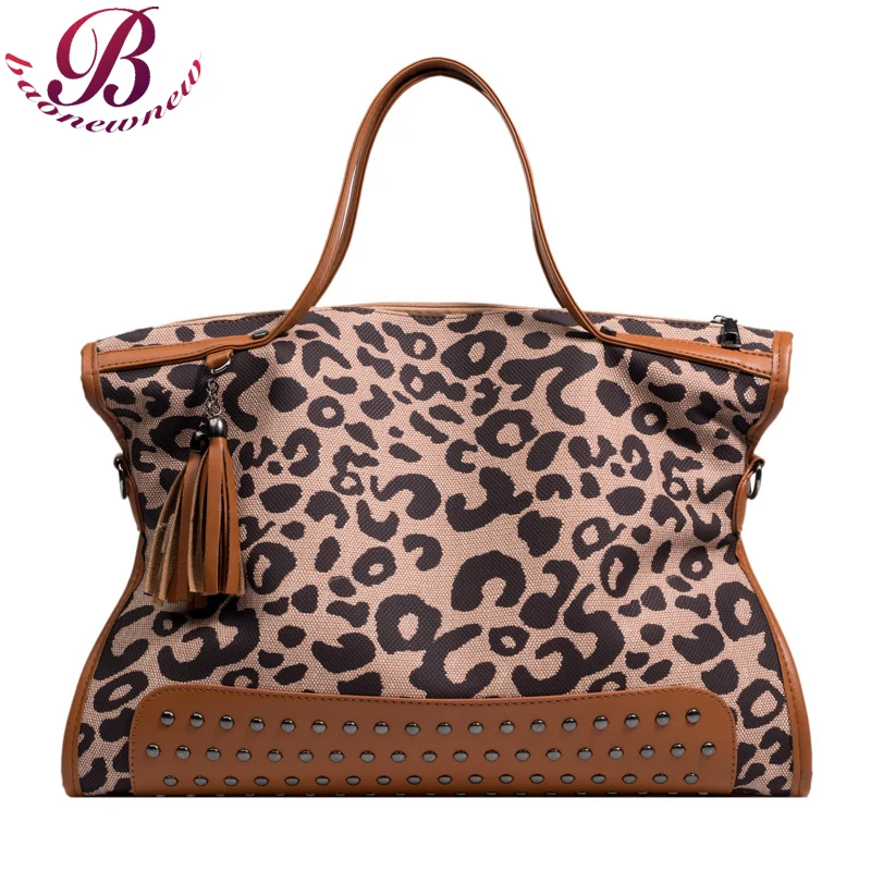 Leopard Casual Totes Bags For Women Big Capacity Shoulder Bags Female