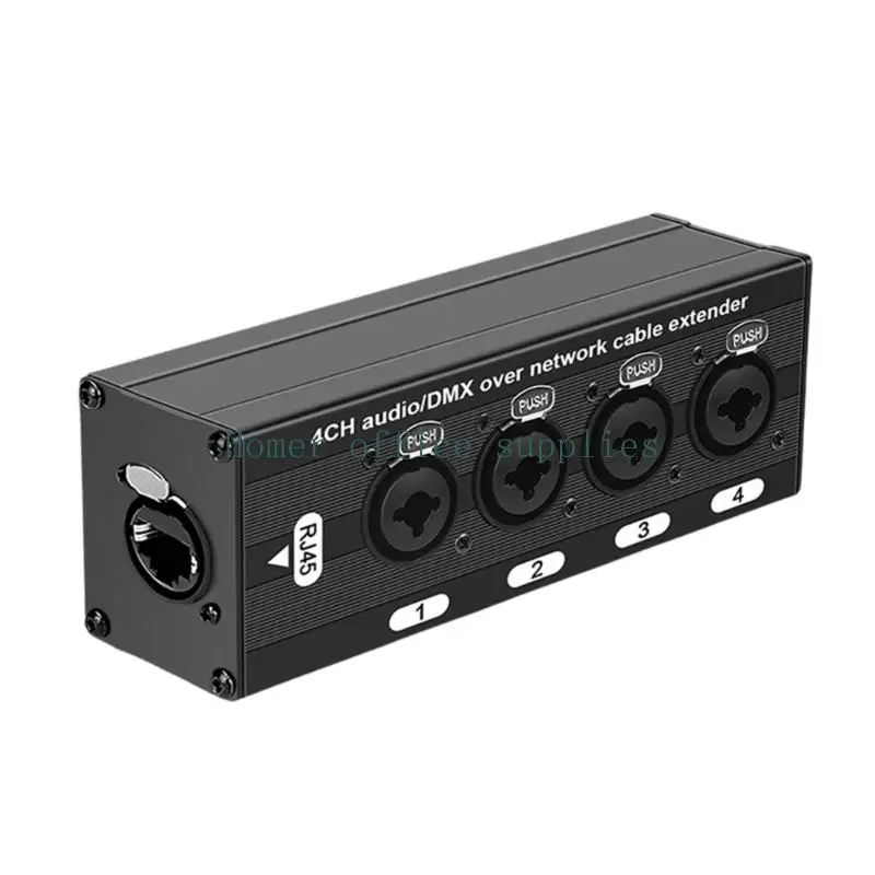 Cat5E Cat6 이더넷 케이블을 통한 K43B 4 채널 XLR 청각 신호 연장기