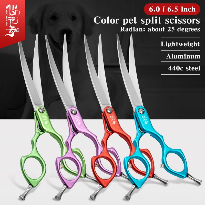 cor-pet-grooming-scissors-household-small-bending-scissors-split-scissors-material-teddy-bichon-dog-grooming-tool-440c