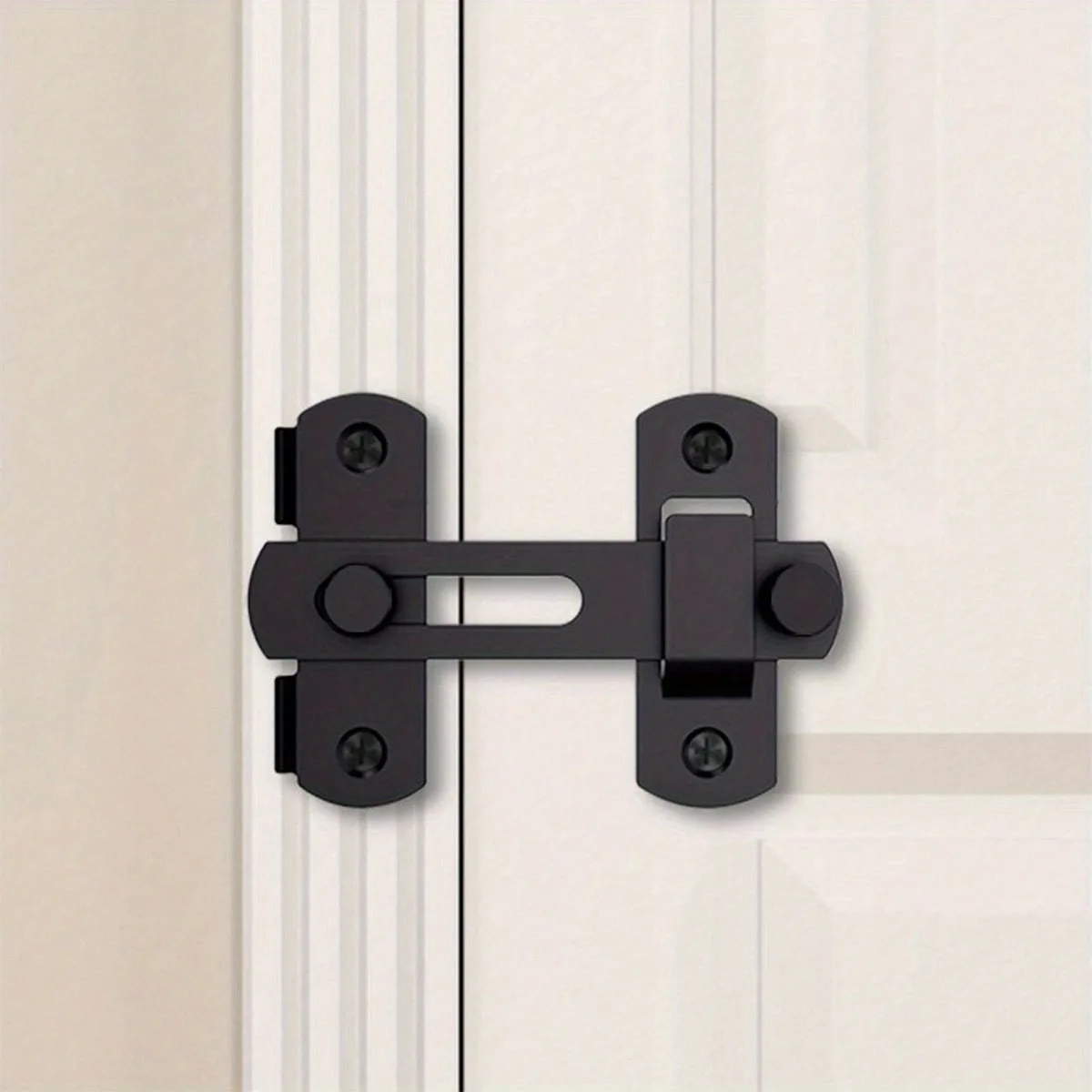 1pc Stainless Steel Barn Door Locks 0&deg; 180&deg; Flip Sliding Latch for Garage Bathroom Pet Doors Windows