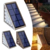 LED Solar Step Lights Waterproof Outdoor Stair Lights Solar Deck Lights Outdoor Decor IP67 Solar Decoration Lights for Yard Path 1