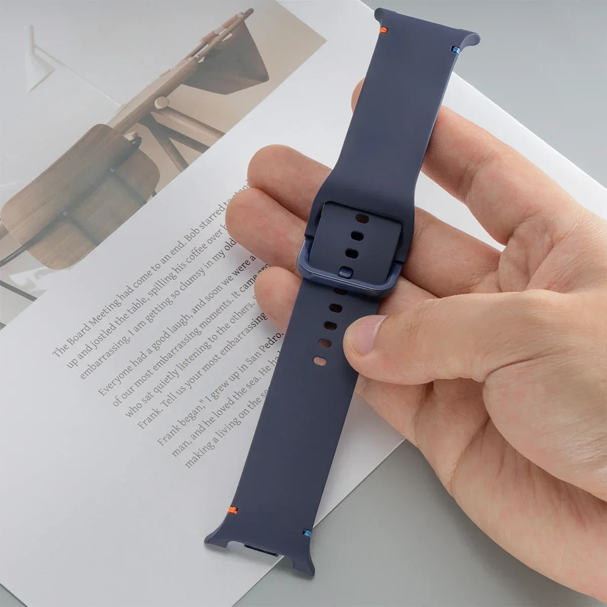 Offizielles Armband für Samsung Galaxy Watch 8 40 mm 44 mm Watch8 Classic 46 mm Silikon-Sportarmband Correa Original 1:1 No Gaps Band – Detail 8