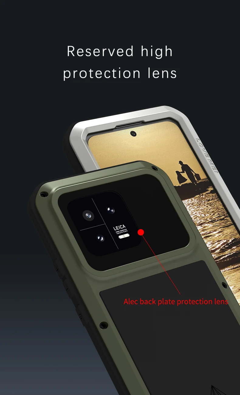 For Xiaomi Mi 13 11 MI11 Case Love Mei Powerful Shock Dirt Proof Water Resistant Metal Armor Cover For Xiaomi 13 Mi13 Pro