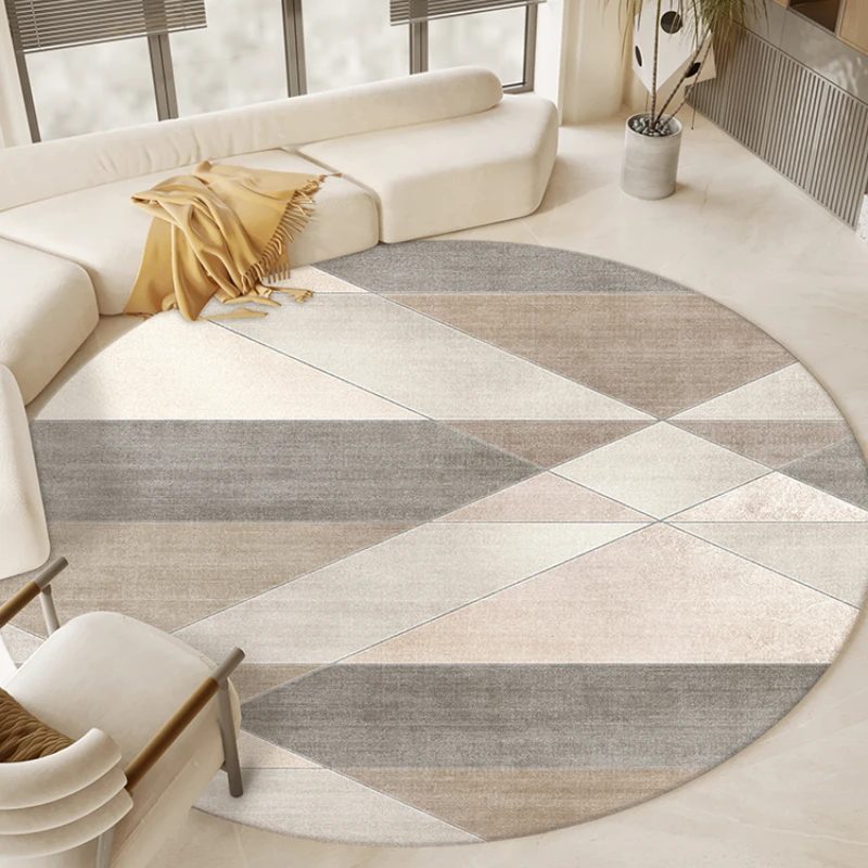 Modern Style Living Room Decoration Carpet Round Anti-slip Rugs for Bedroom Fluffy Soft Plush Rug Home Washable Lounge Floor Mat 4