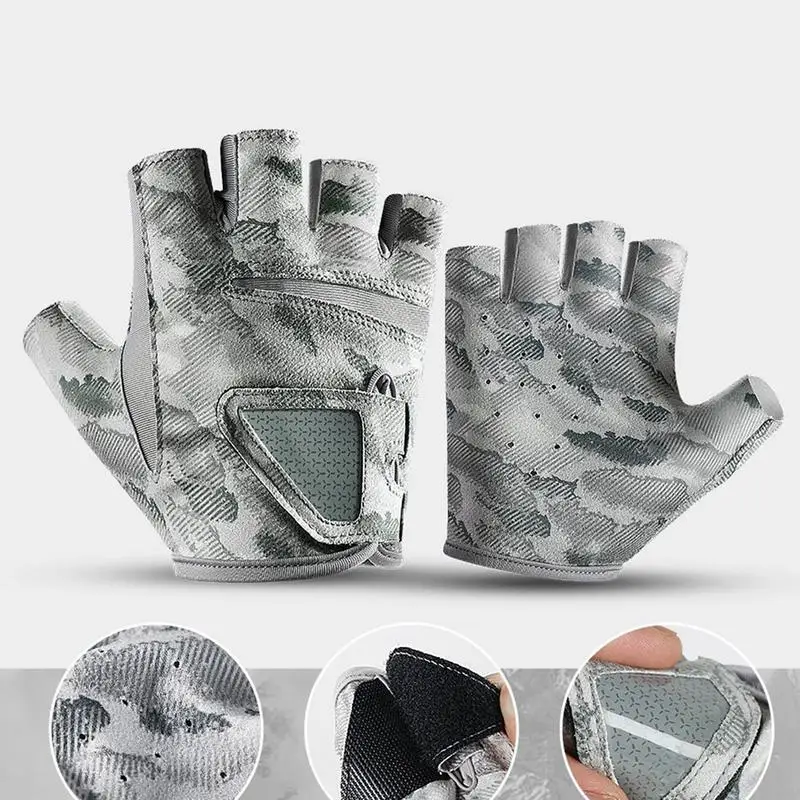 Fishing Gloves Half Finger Anti-Slip Fishing Mittens Outdoor Travel Gear Fish Accessories For Angling Camping Trip