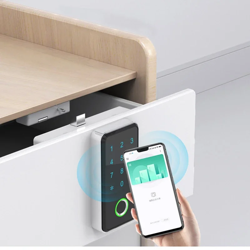 TTLock Bluetooth APP Password Drawer Lock Cabinet Lock GYM Bathroom Electronic Digital Locker Wooden Smart Fingerprint