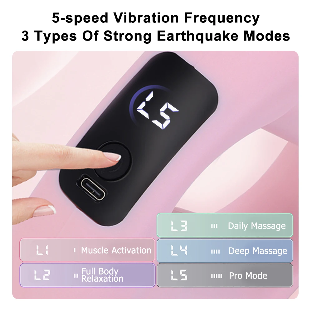 Electric Fitness Massage Ring Body Fascia Ring Vibration Body Shaping Massager Abdomen Belly Waist Deep Tissue Massage Device