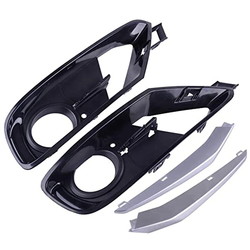 

2X Front Bumper Fog Light Grille Cover Trim Fit For BMW 3 Series F30/F31 2012-2015 51117300739 51117300740