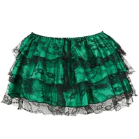 Sexy Layered Mesh Tulle Lace Mini Pleated Skirt Gothic Skirts Showgirl Party Dance Tutu Skirt Plus Size S-6XL 2