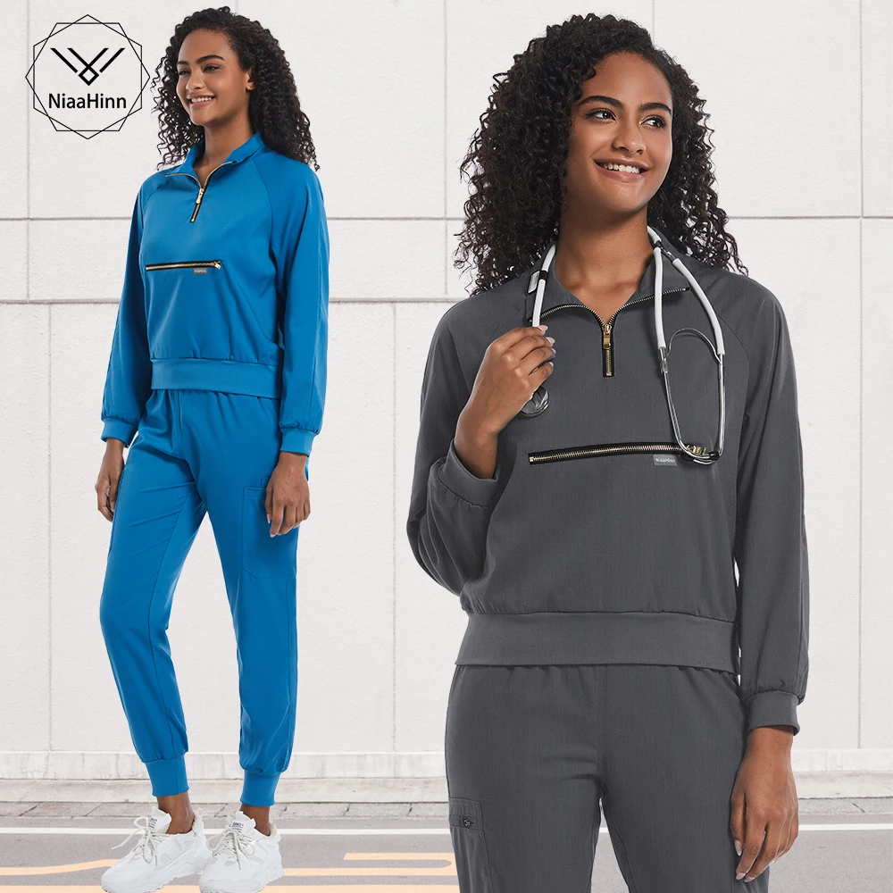 

Beauty Salon Work Suit Wholesale High-quality Scrub Sets Hot Selling Multi-color Nurses Doctors Medical Uniforms Work Wear Women