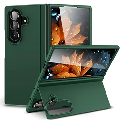 Skin Feel Invisible Bracket Shockproof Case - 2 - Piece Set - Galaxy Z Fold 8 Ultra (Dark Green)