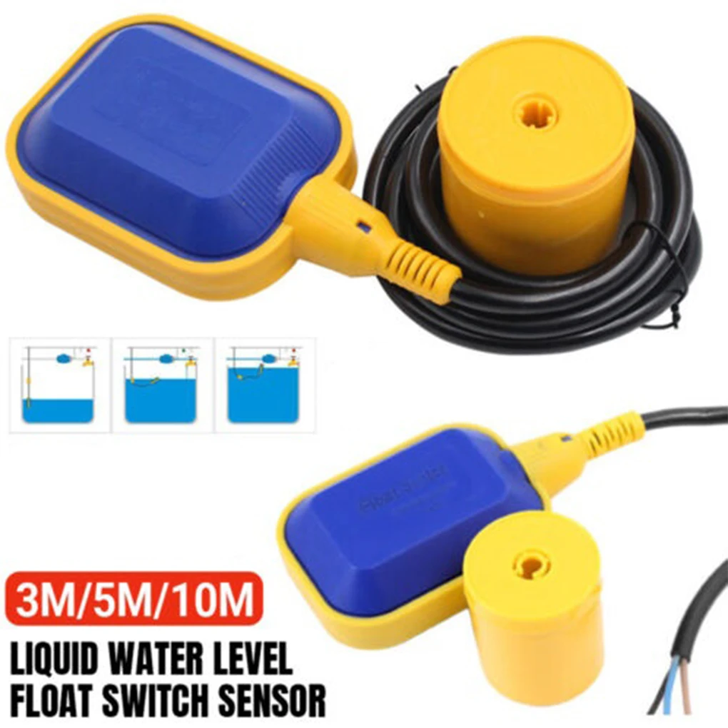 UK221 Plastic Cable Type Water Level Float Liquid Level Switch Water Tower Tank Automatic Plastic Float Switch