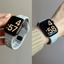 Premium Silicone Sport Watch Strap - Vibrant Fitness Band Bracelet for Iwatch 10 42mm (GRAY)