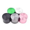 40mm 4 Layers Tobacco Herbal Grinder 5 Colors Crusher Metal Zinc Aluminum Alloy Cutter Mill Lighting for Spice Smoking 5