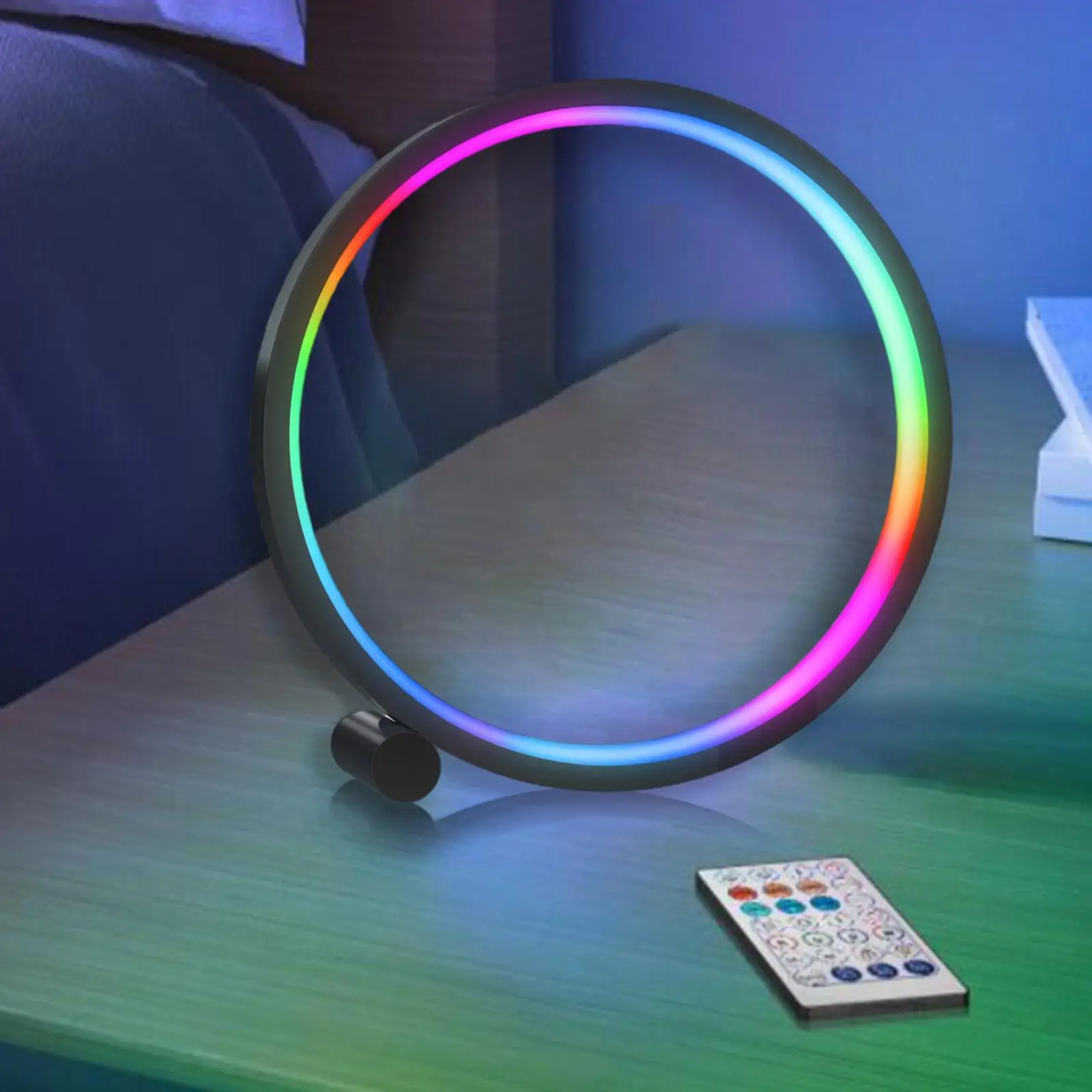 Smart RGB Pickup Rhythm Dimming Atmosphere Light Music Rhythm App Control Desk Lamp Rechargeable for Desktop Bar Bedroom Home