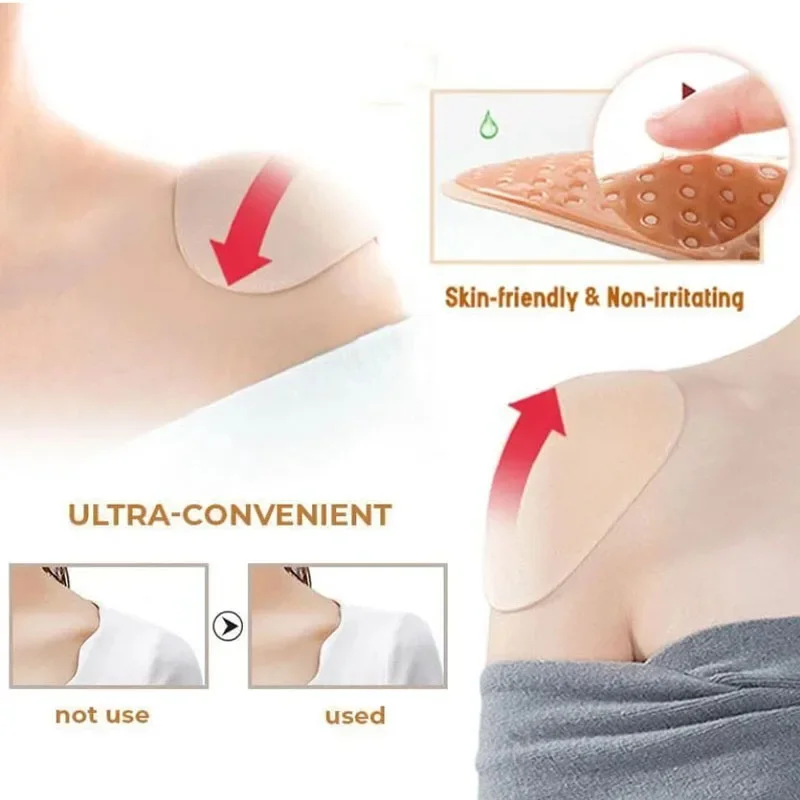 Silicone Shoulder Pads for Women and Men Breathable Reusable Self Adhesive