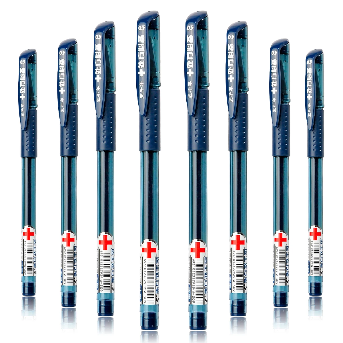 

3/6pcs blue doctor specific pens, 0.5 mm tip, quick drying, smooth touch, comfortable grip, office/doctor supplies