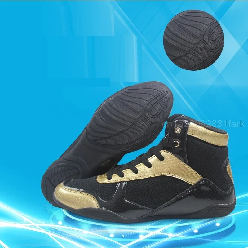 Men Wrestling Shoes Lightweight Boxing Martial Arts Taekwondo Sanda Training Shoes Fighting Wrestling Sneakers Plus Size 36-47
