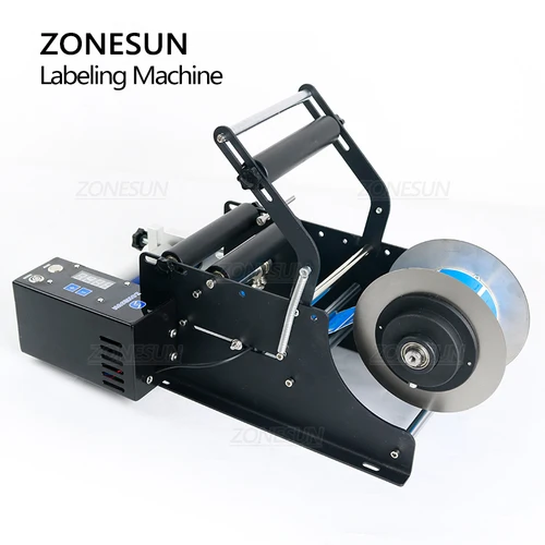 ZONESUN ZS-TB50SM 라벨 부착기, 전기 라벨링 기계, 원형 원통형 유리 플라스틱 병, 양철 캔 스티커 5