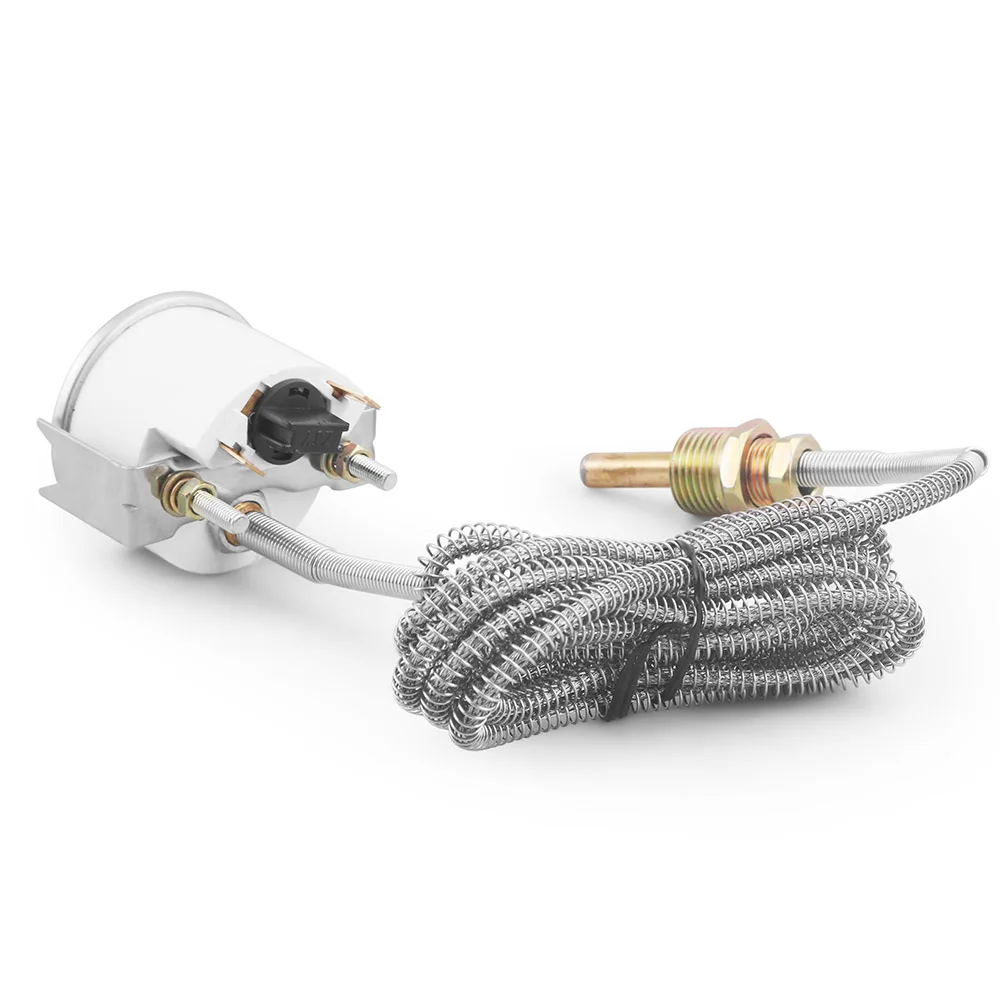 12V 2인치 52mm 기계식 수온계 40-120 ℃ /100-250 ℉   센서 NPT 1/2가 있는 수온 게이지 자동차 미터